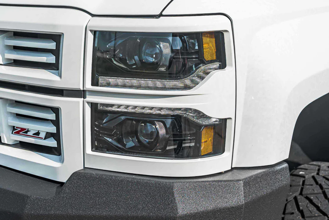 2014-2015 Chevrolet Silverado 1500 LED DRL Projector Replacement Headlights - Image 8