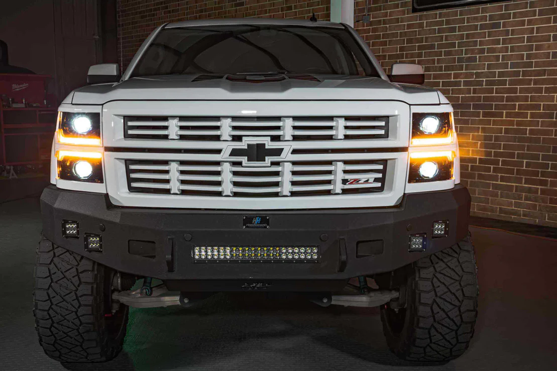 2014-2015 Chevrolet Silverado 1500 LED DRL Projector Replacement Headlights - Image 9