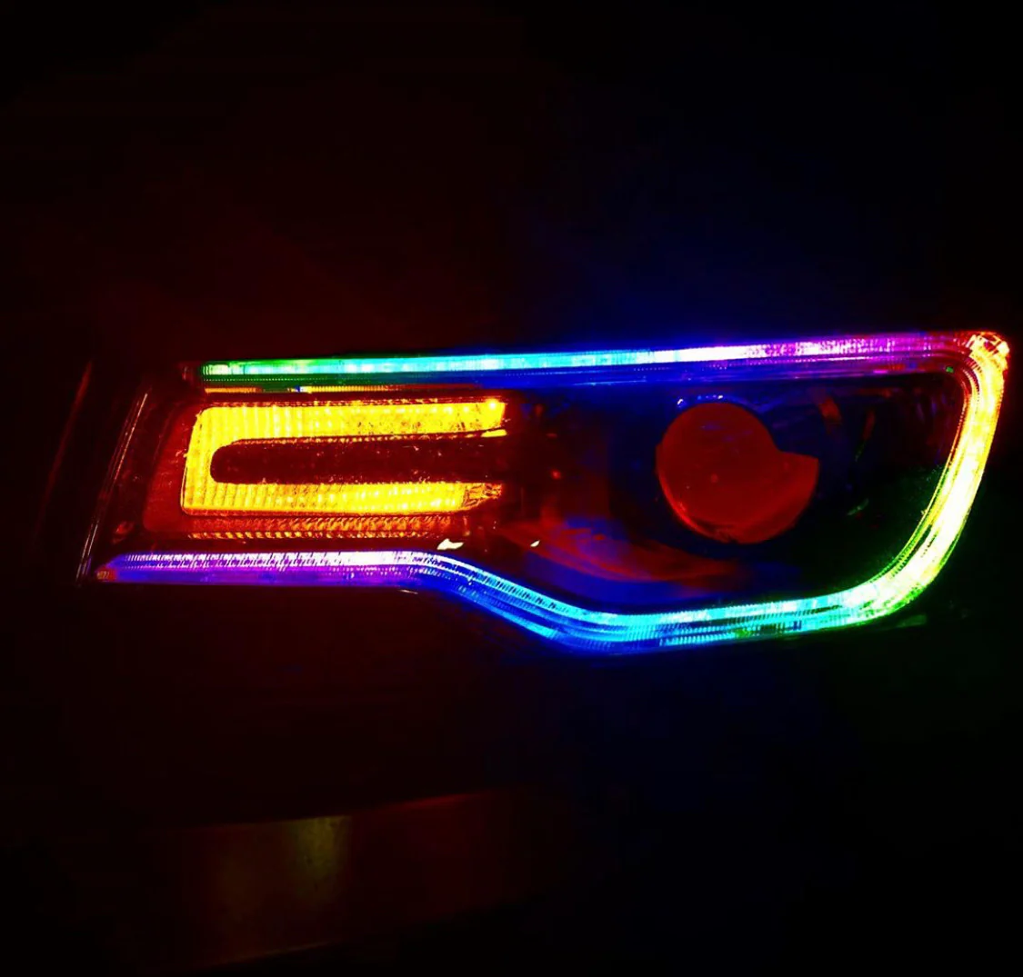 2014-2022 Jeep Grand Cherokee WK2 RGBW Flow Series LED DRL Boards - Image 7