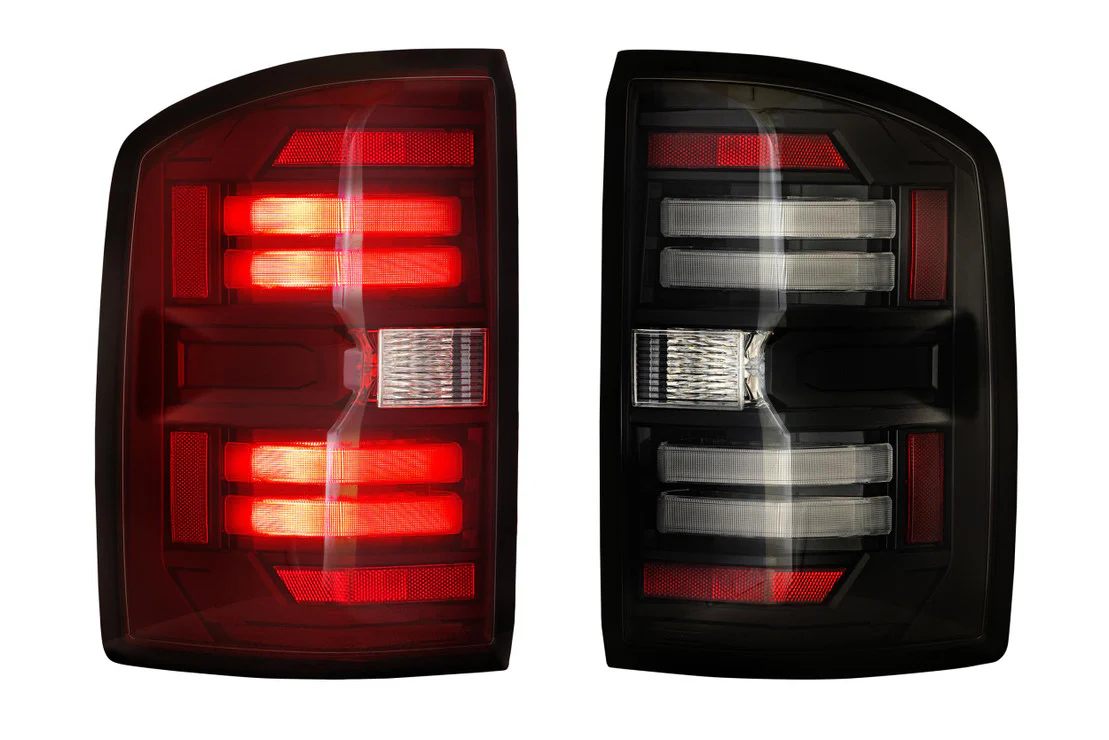 2014-2019 GMC Sierra 1500 2500 Red Smoked LED Tail Lights - Fits all models - Image 3
