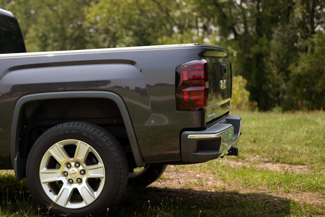 2014-2019 GMC Sierra 1500 2500 Red Smoked LED Tail Lights - Fits all models - Image 8