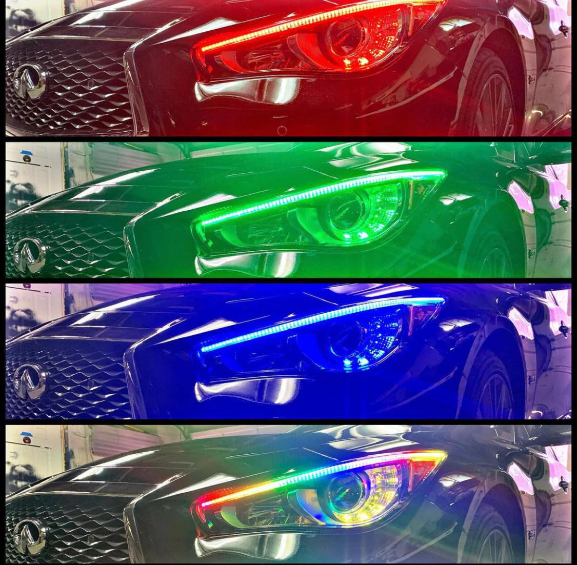 2014-2024 Infiniti Q50 RGBW Flow Series LED DRL Boards - Image 12