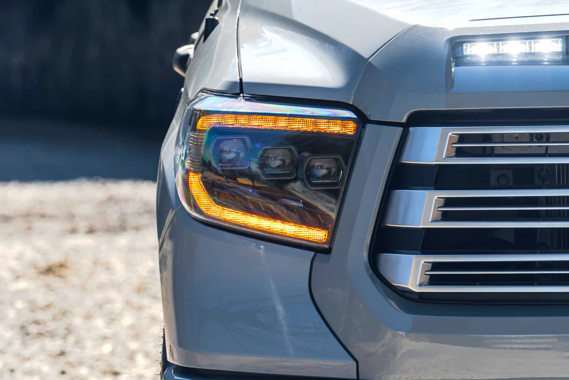2014-2021 Toyota Tundra Amber LED DRL Projector Replacement Headlights V2 - Image 3