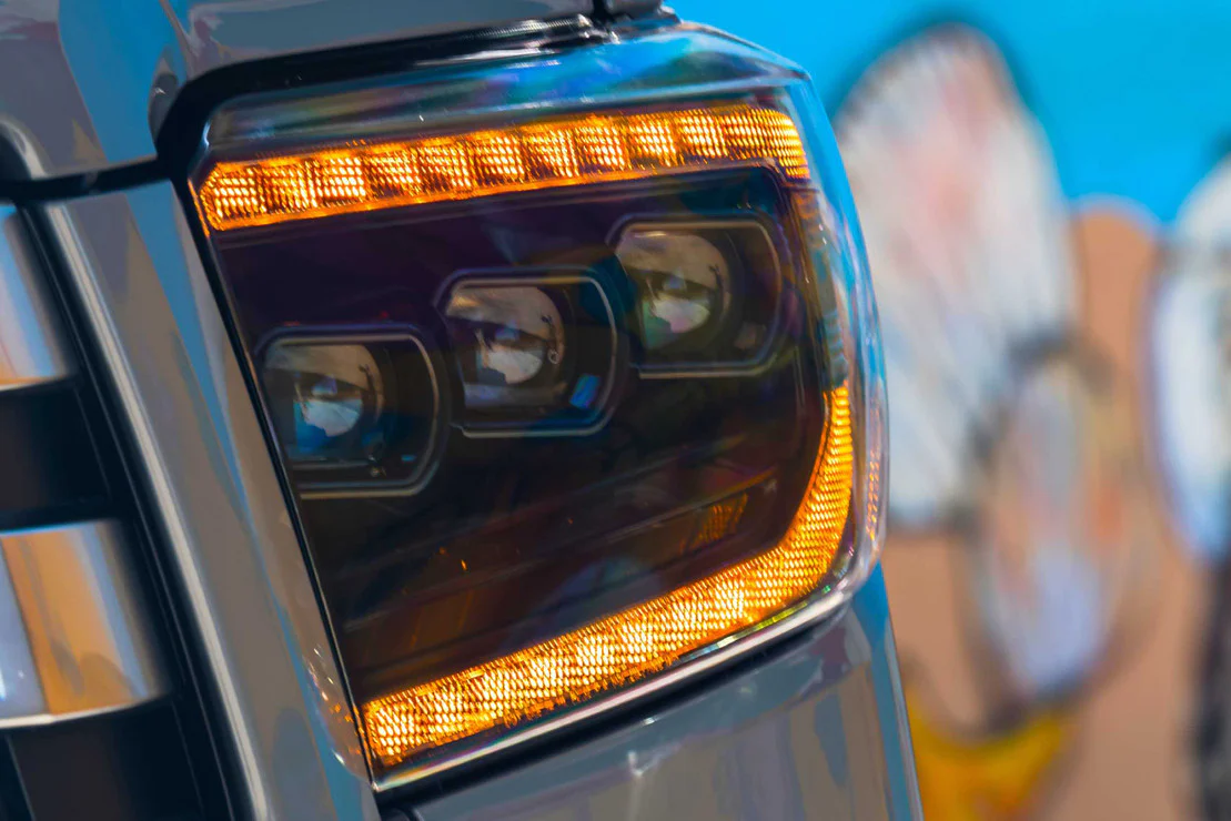2014-2021 Toyota Tundra Amber LED DRL Projector Replacement Headlights V2 - Image 4