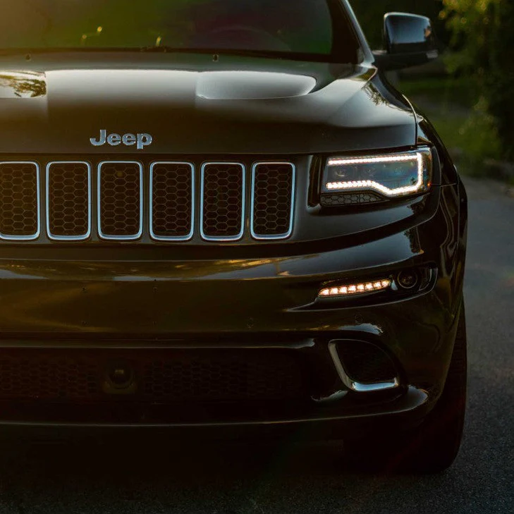 2014-2022 Jeep Grand Cherokee WK2 XB LED DRL Projector Headlights - Image 4