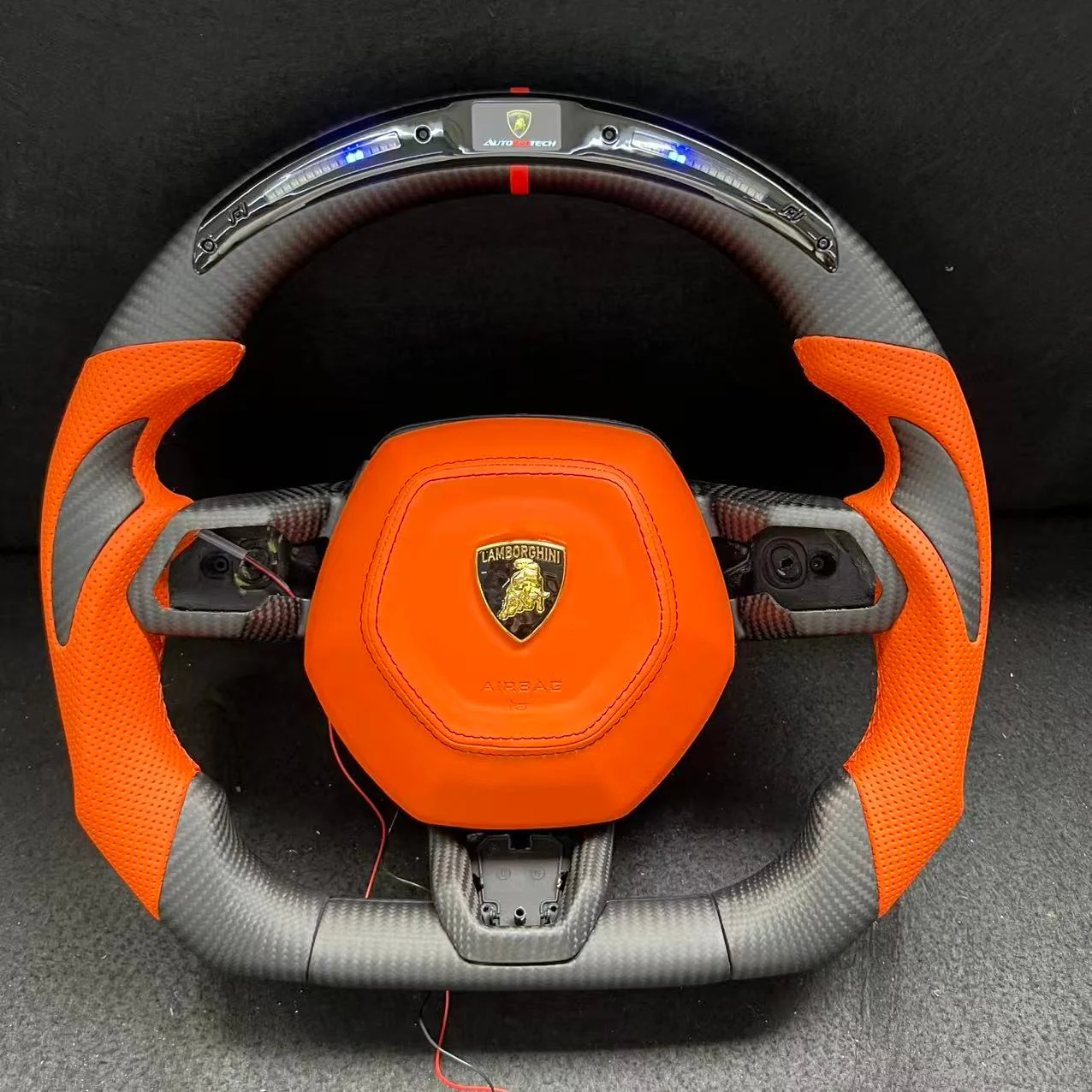 2014-2024 Lamborghini Huracan Custom Carbon Fiber Steering Wheel - Image 7