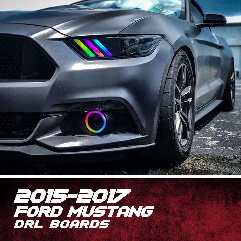 2015-2017 Ford Mustang RGBW Flow Series LED DRL Boards - Image 7
