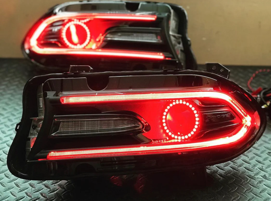 2015-2023 Dodge Charger RGBW Flow Series LED DRL Prebuilt Halo Headlights - Image 30