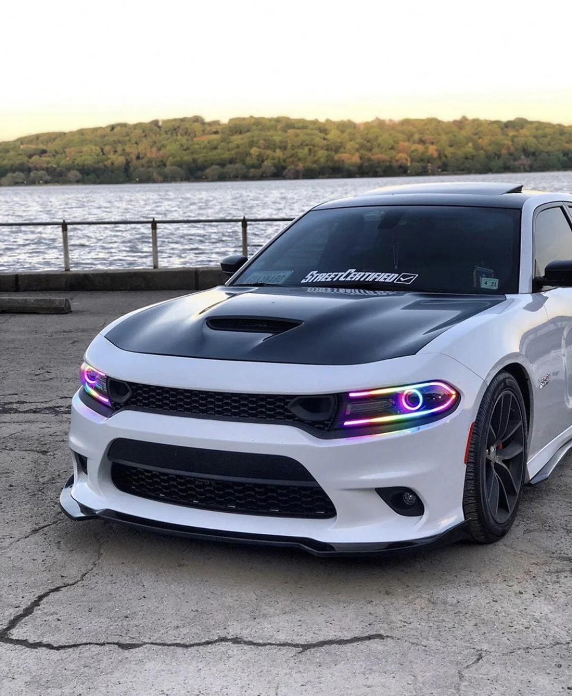2015-2023 Dodge Charger RGBW Flow Series LED DRL Prebuilt Halo Headlights - Image 41