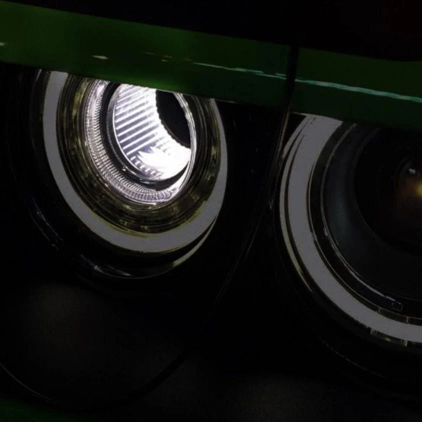 2015-2022 Dodge Challenger RGBW Flow Series LED Color-Changing Air Inlet Tube DRL Boards - Image 3