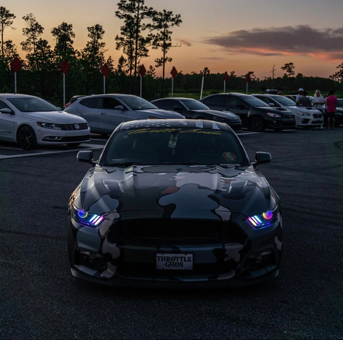 2015-2017 Ford Mustang Flow Series RGBW LED DRL Halo Prebuilt Headlights - Image 10