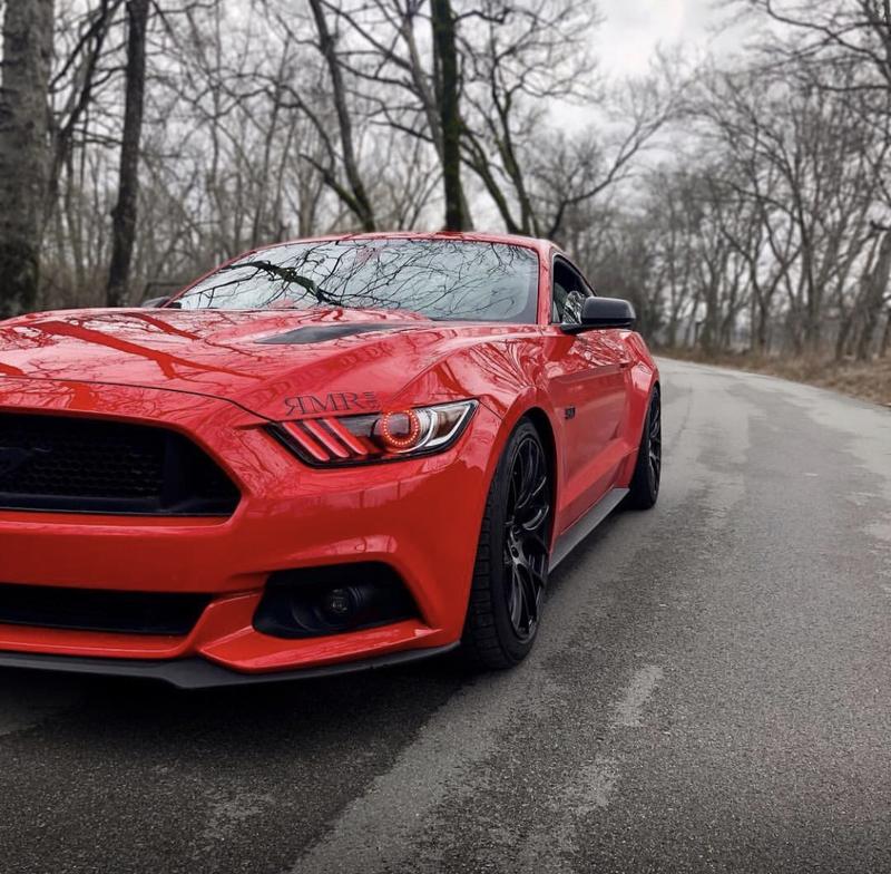 2015-2017 Ford Mustang Flow Series RGBW LED DRL Halo Prebuilt Headlights - Image 20