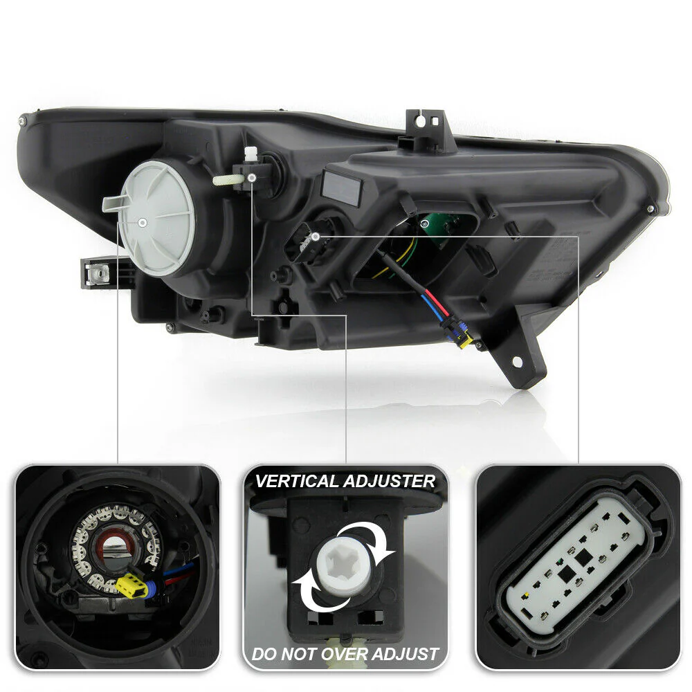 2015-2017 Ford Mustang Flow Series RGBW LED DRL Halo Prebuilt Headlights - Image 21
