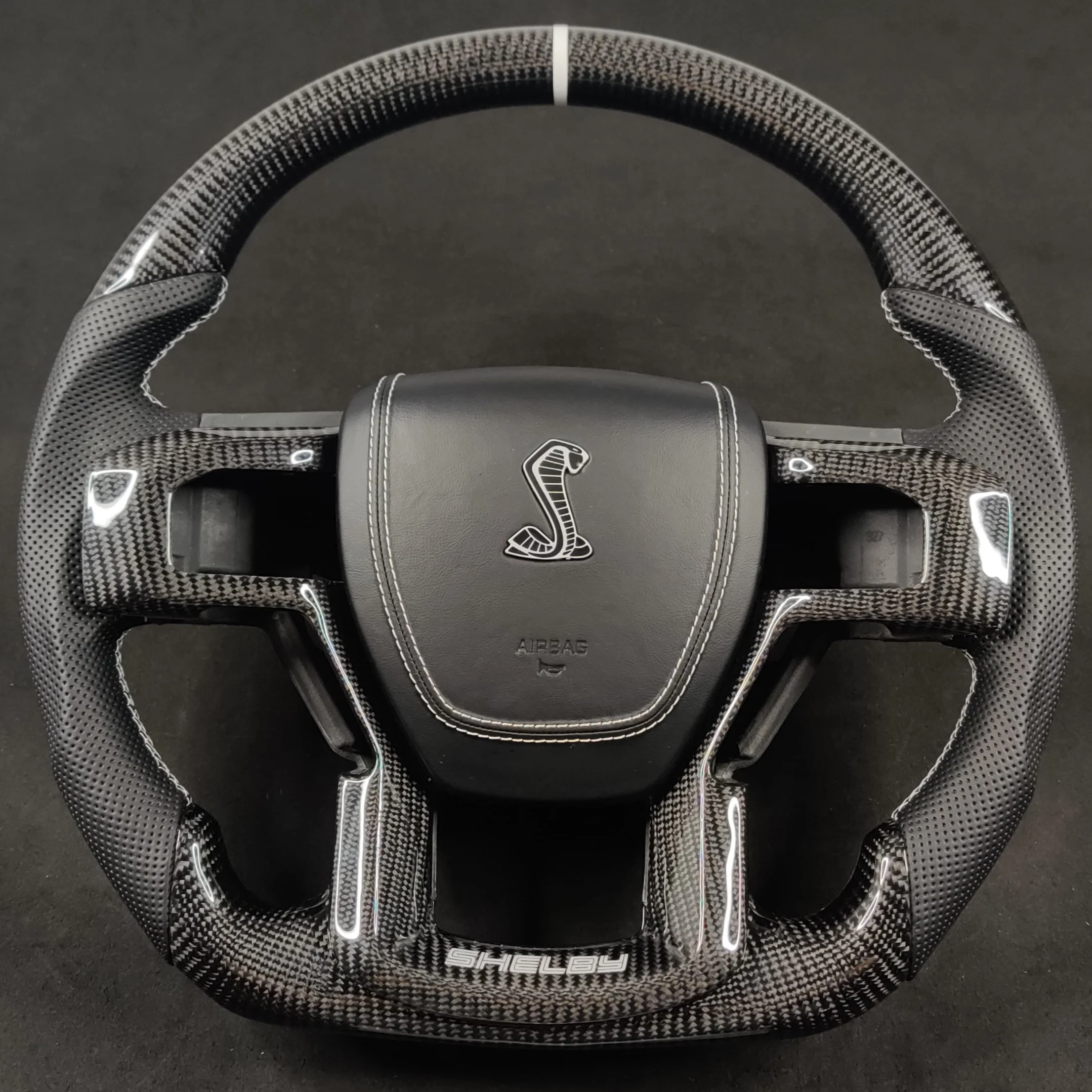 2015-2020 Ford Raptor F150 Custom Carbon Fiber Steering Wheel - Image 8