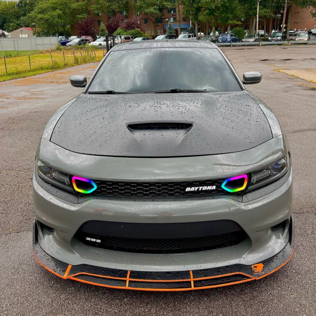 2015-2023 Dodge Charger RGBW Flow Series LED Grill Snorkel Lights - Image 3
