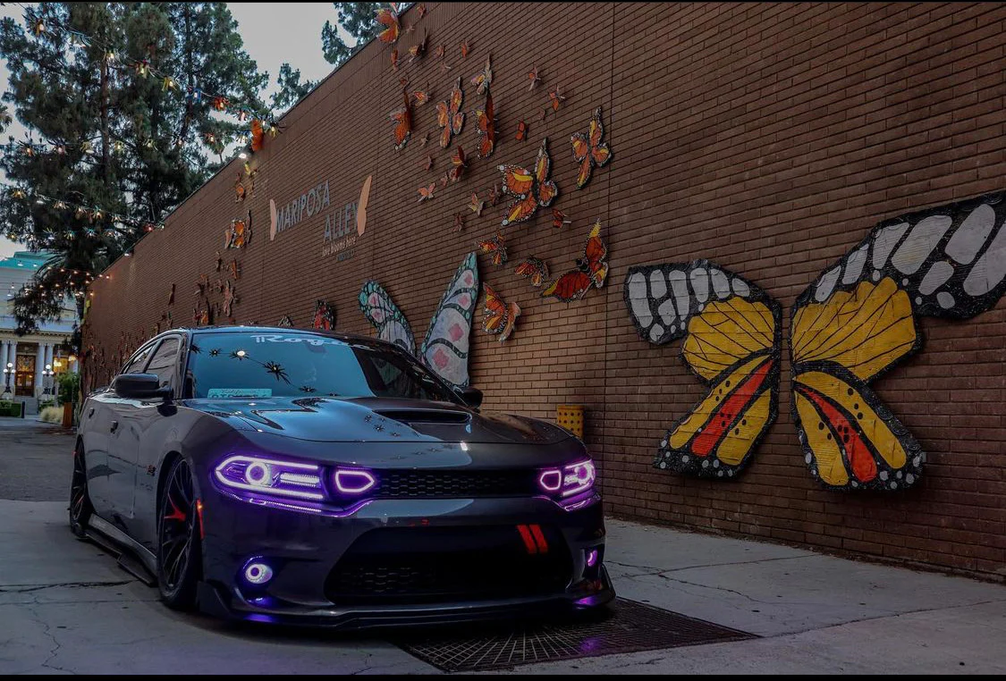 2015-2023 Dodge Charger RGBW Flow Series LED Grill Snorkel Air Intake Halo Kit - Image 10