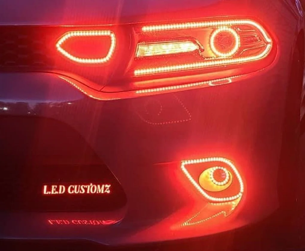 2015-2023 Dodge Charger RGBW Flow Series Waterproof Fog Light Outline Halo Kit - Image 7