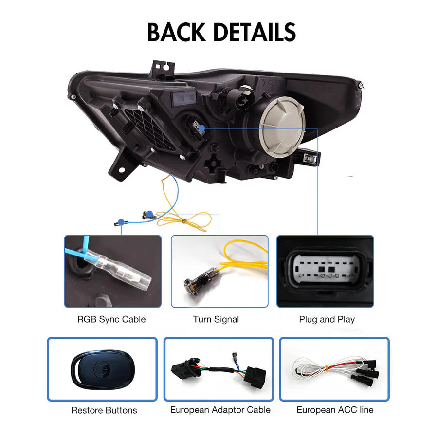 2015-2017 Ford Mustang S650 Style LED DRL Headlights - Image 24
