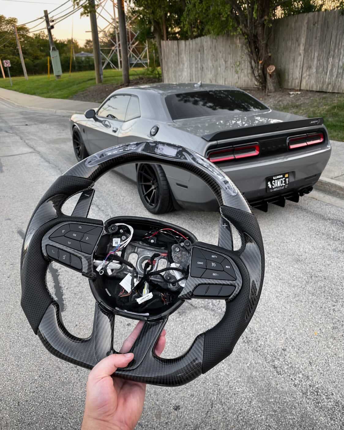 2015-2023 Dodge Charger Challenger Custom Carbon Fiber LED Steering Wheel - Image 132