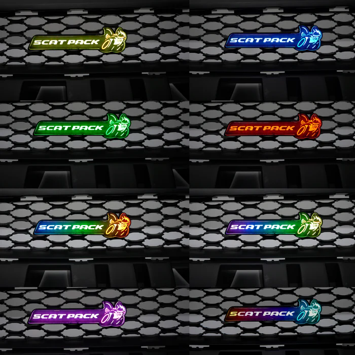 2015-2023 Dodge Scatpack RGB Flow Series LED Badge Emblem Logo - Image 2