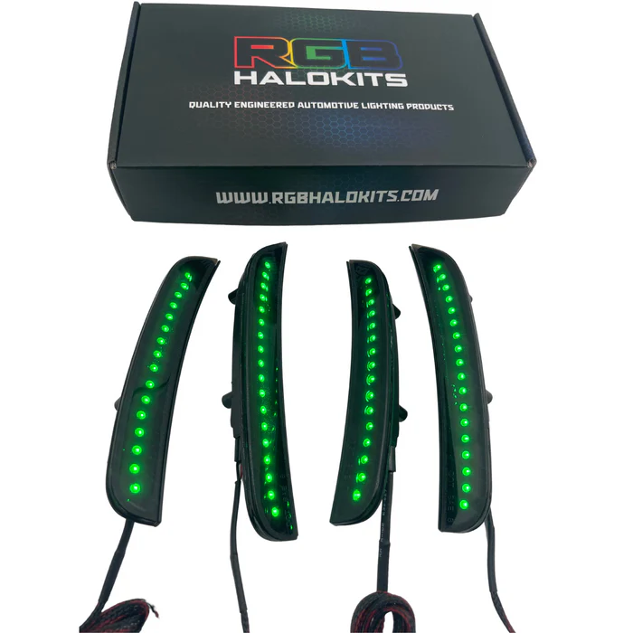 2015-2023 Dodge Charger RGB Flow Series LED Smoked Side Marker Lights - Image 10
