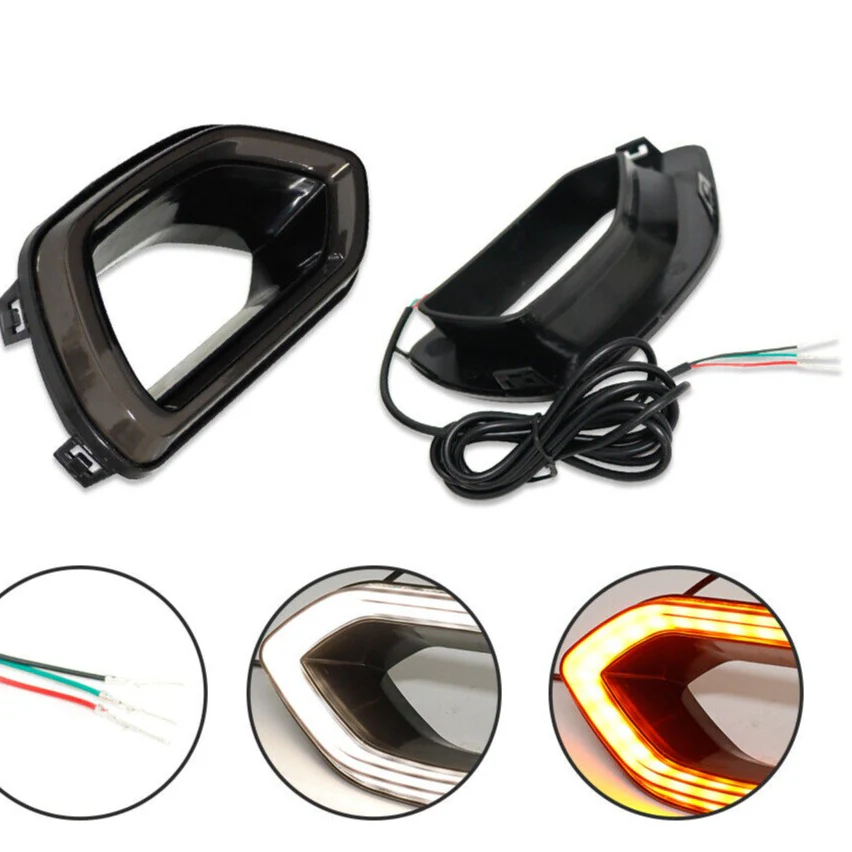2015-2023 Dodge Charger SEQUENTIAL Switchback White/Amber LED Grill Snorkel Air Intake Light Assembly - Image 4