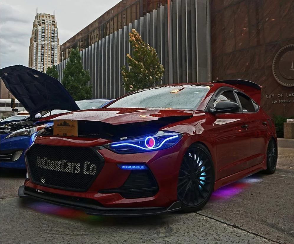2016-2018 Hyundai Elantra Sport RGBW Flow Series LED Halo & DRL Tube Kit