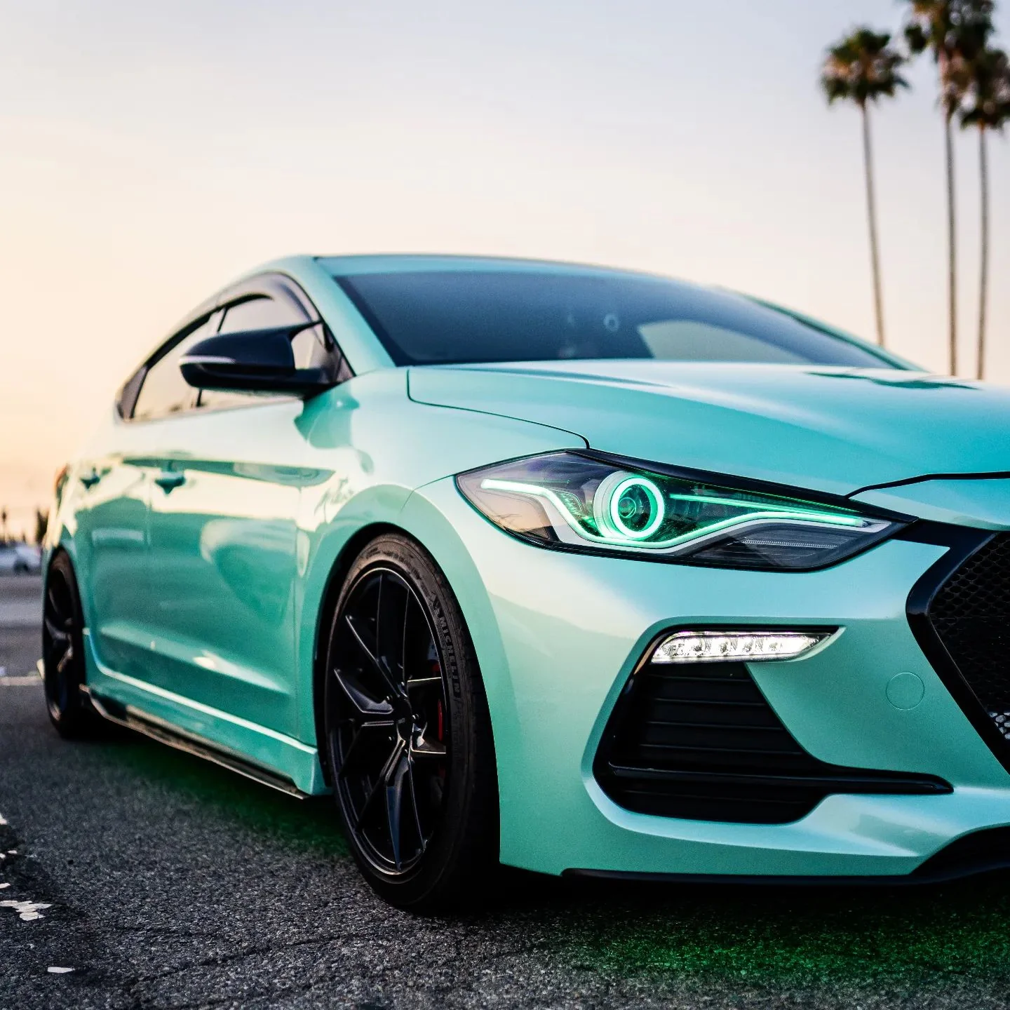 2016-2018 Hyundai Elantra Sport RGBW Flow Series LED Halo & DRL Tube Kit - Image 3