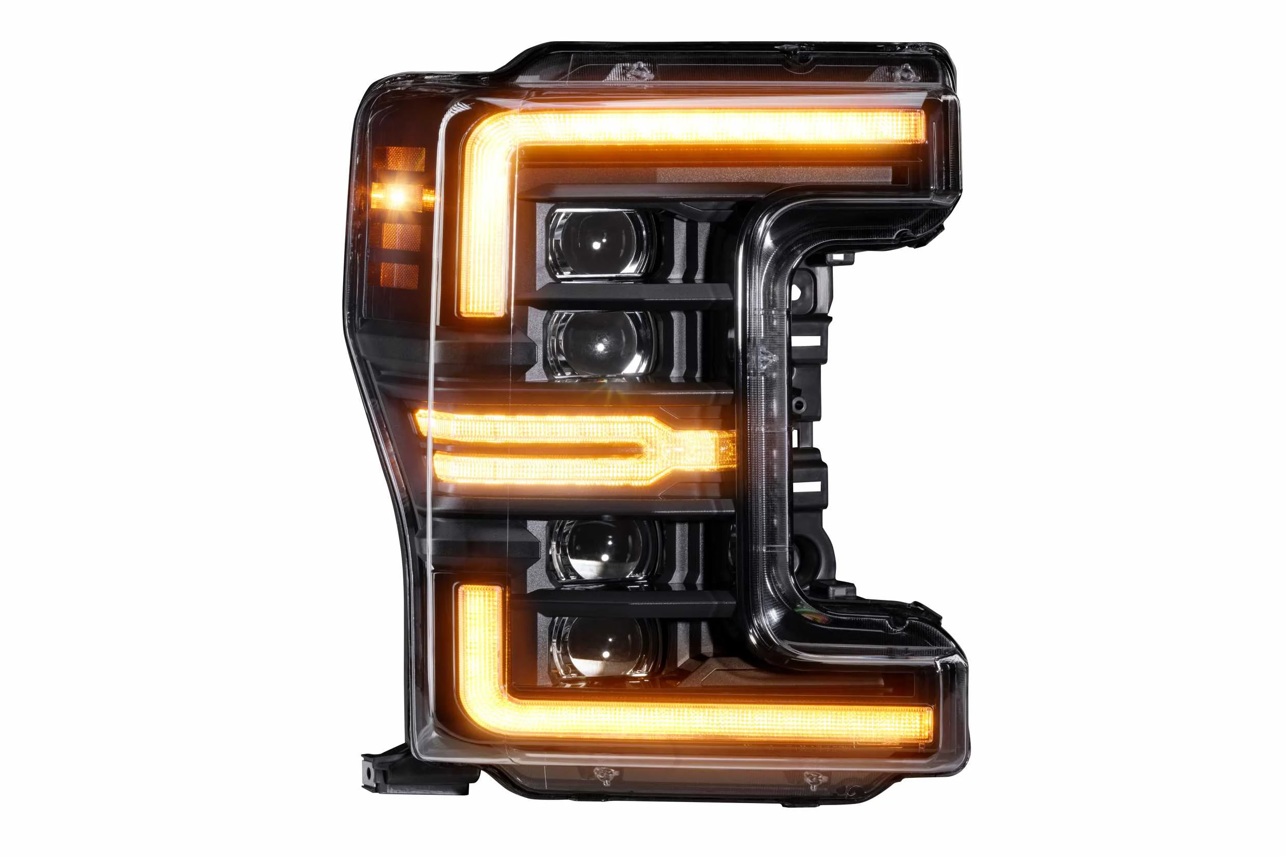2017-2019 Ford Super Duty White Amber LED DRL Headlights - Image 8