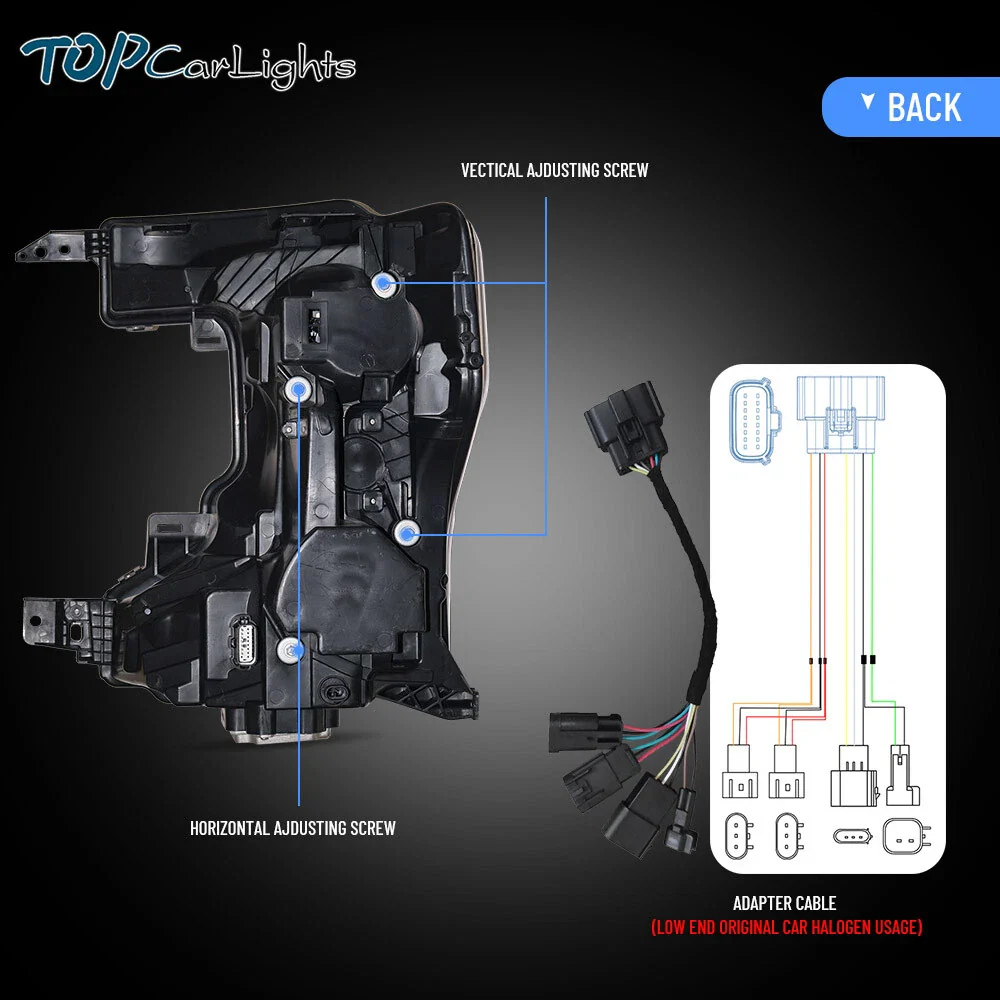 2017-2019 to 2020-2022 Ford Super Duty Headlight Front End Conversion Kit - Image 16