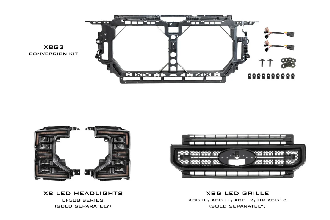 2017-2019 to 2020-2022 Ford Super Duty Headlight Front End Conversion Kit - Image 3