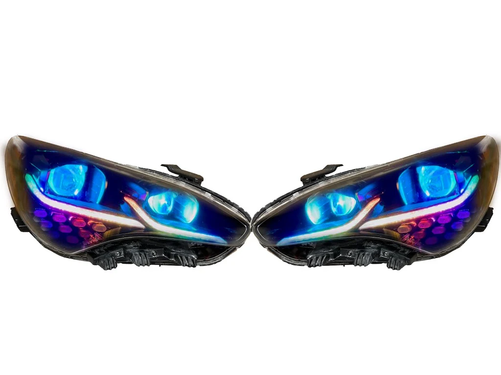 2017-2024 Kia K8 Stinger RGBW Flow Series LED DRL Prebuilt Headlights - Image 9
