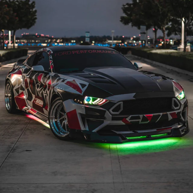 2018-2023 Ford Mustang RGBW Flow Series LED DRL Halo Headlights - Image 43