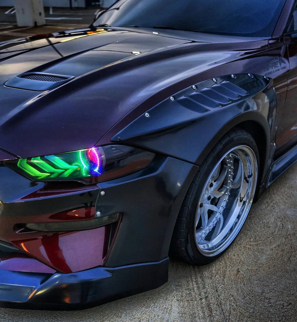 2018-2023 Ford Mustang RGBW Flow Series LED DRL Halo Headlights - Image 45