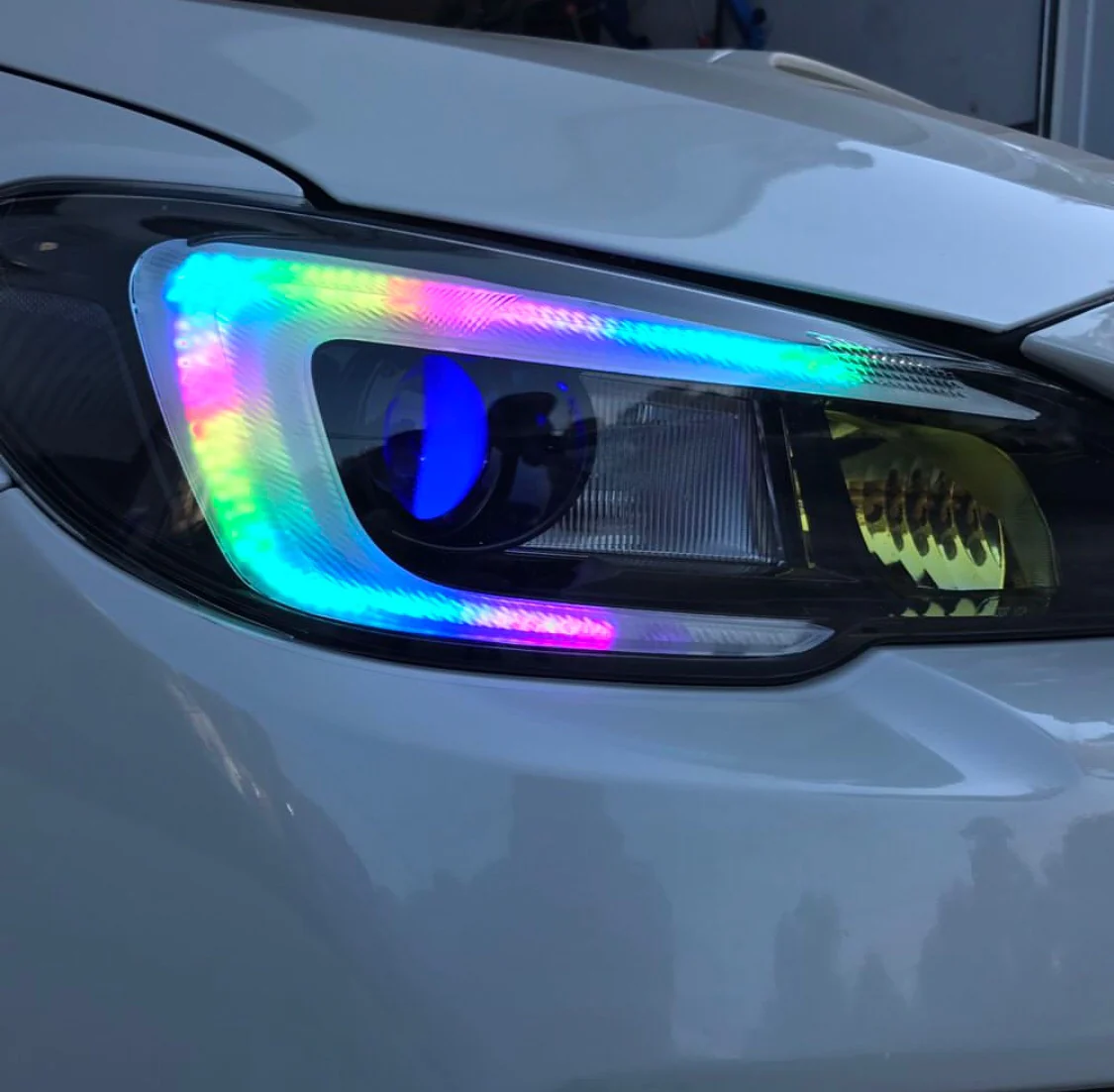 2018-2021 Subaru WRX STI RGBW Flow Series C-Bar LED DRL Board Halo Kit - Image 11