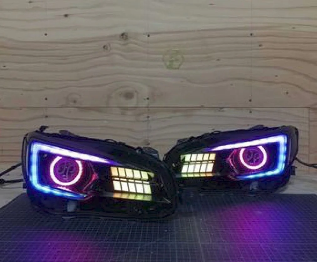 2018-2021 Subaru WRX STI RGBW Flow Series C-Bar LED DRL Board Halo Kit - Image 16