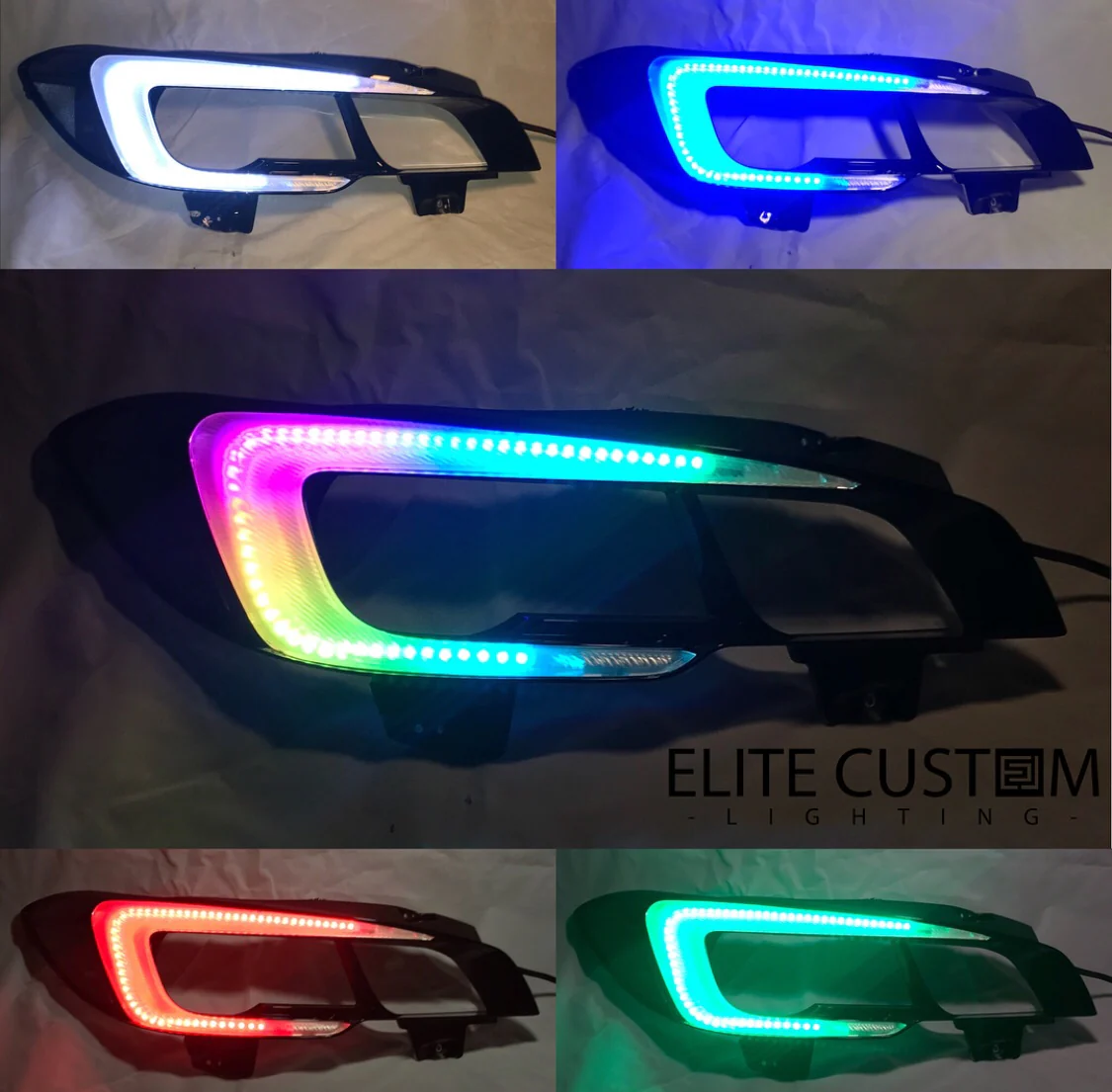 2018-2021 Subaru WRX STI RGBW Flow Series C-Bar LED DRL Board Halo Kit - Image 9
