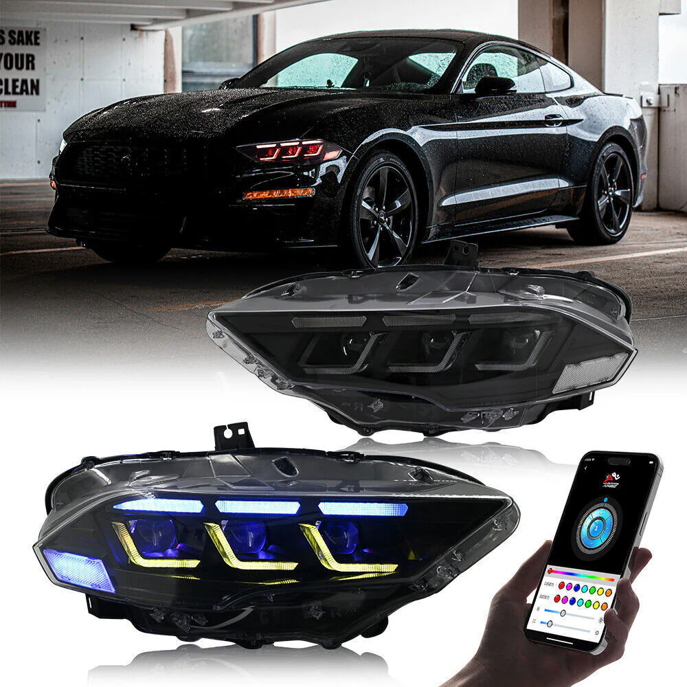 2018-2023 Ford Mustang S650-Style LED DRL Headlights - Image 17