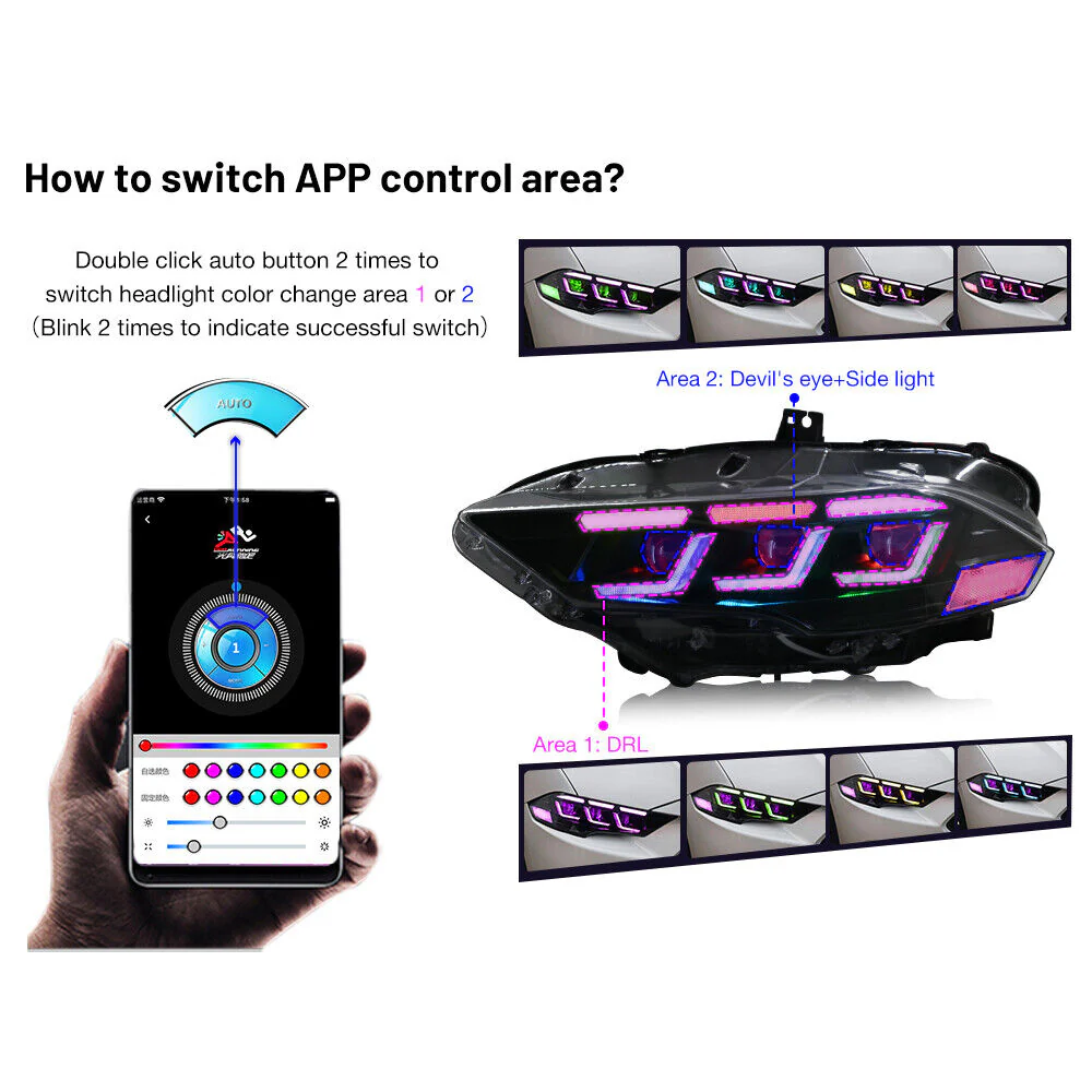 2018-2023 Ford Mustang S650-Style LED DRL Headlights - Image 26