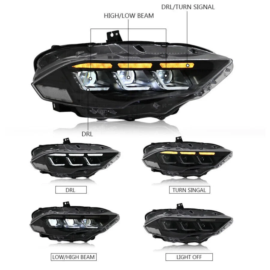 2018-2023 Ford Mustang S650-Style LED DRL Headlights - Image 36