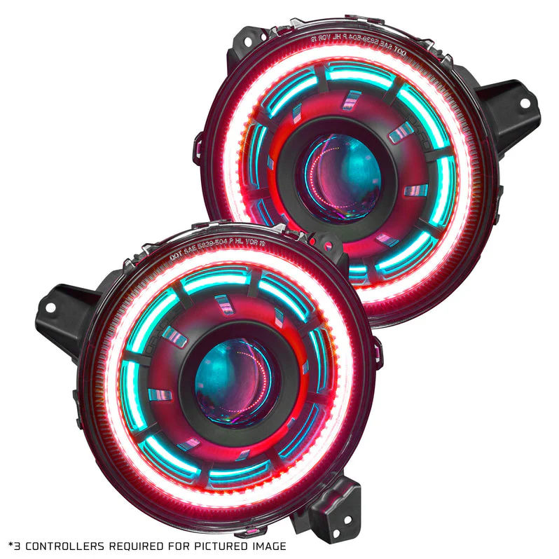 2018-2026+ Jeep Wrangler Gladiator JL JT OCULUS RGBW Bi-LED Projector Headlights - Image 15