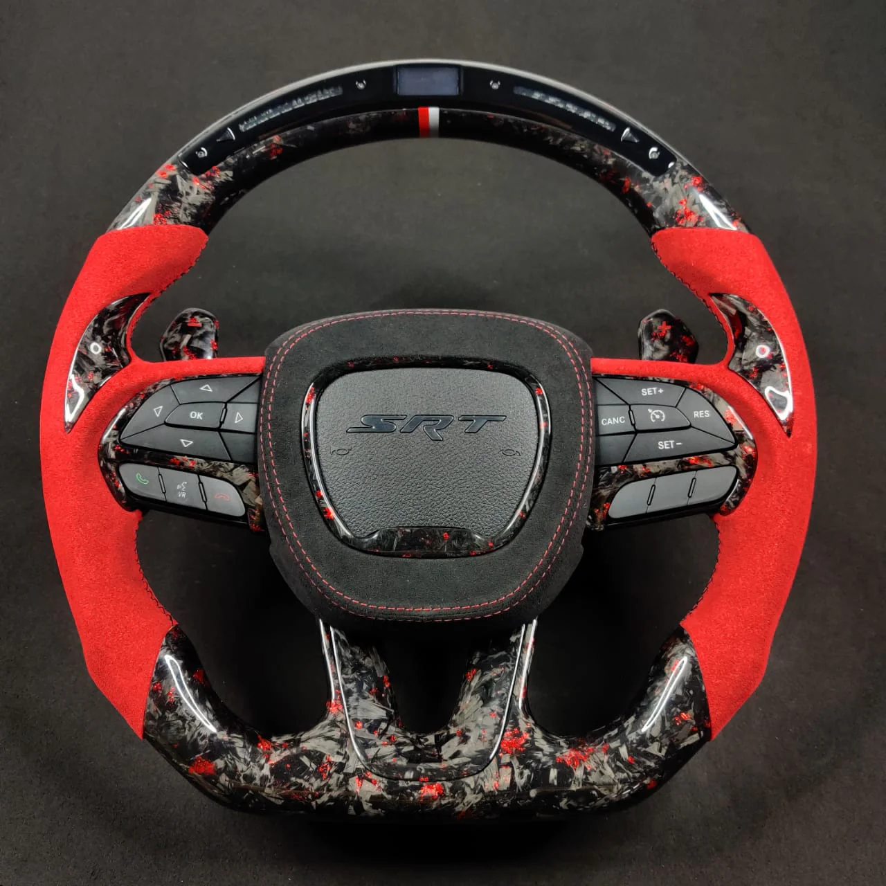 2014-2021 Jeep Trackhawk SRT Custom Carbon Fiber Steering Wheel w/ LED RPM Display - Image 57