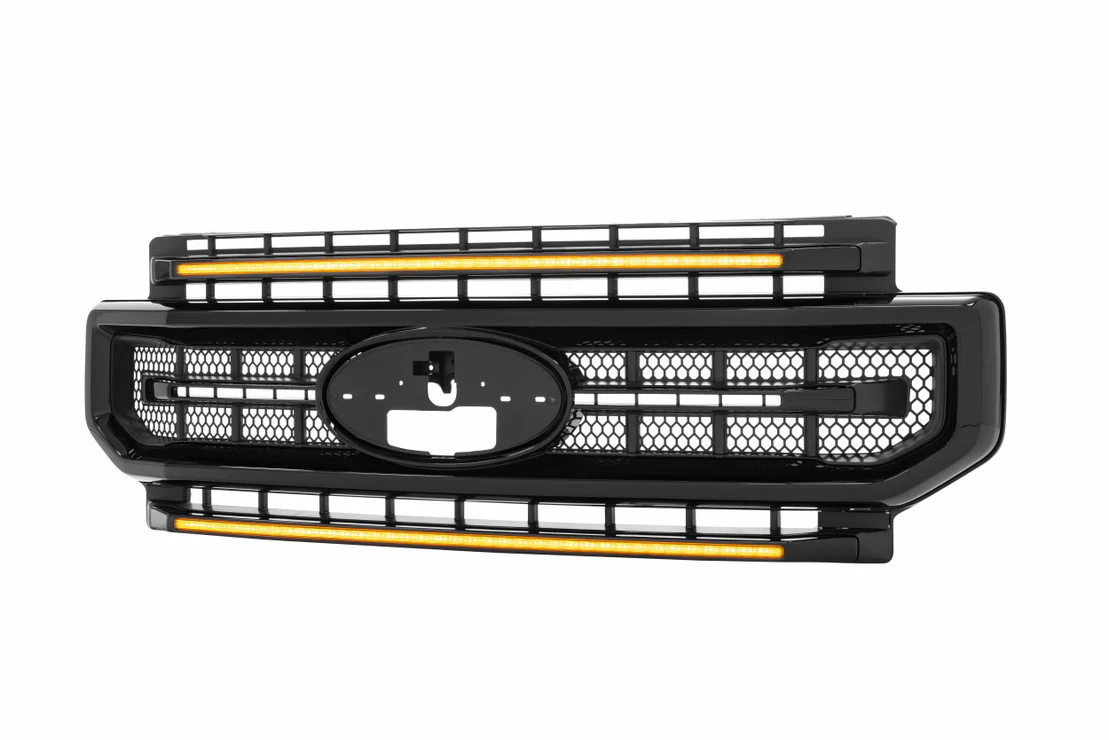 2020-2022 Ford Super Duty F250 White or Amber LED DRL XBG Grill Light Assembly - Image 5