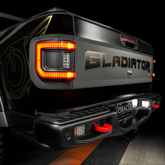 2020-2026+ Jeep Gladiator JT Red Smoked LED Flush Mount Tail Lights - Image 3