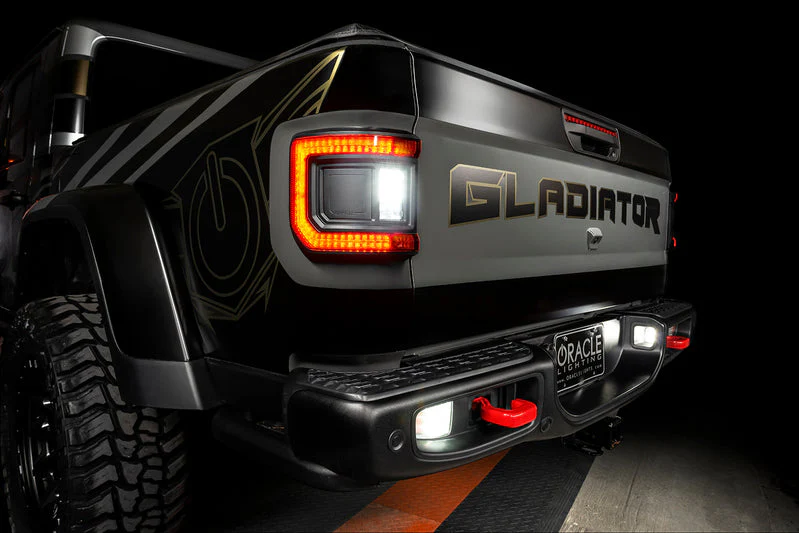 2020-2026+ Jeep Gladiator JT Red Smoked LED Flush Mount Tail Lights - Image 9