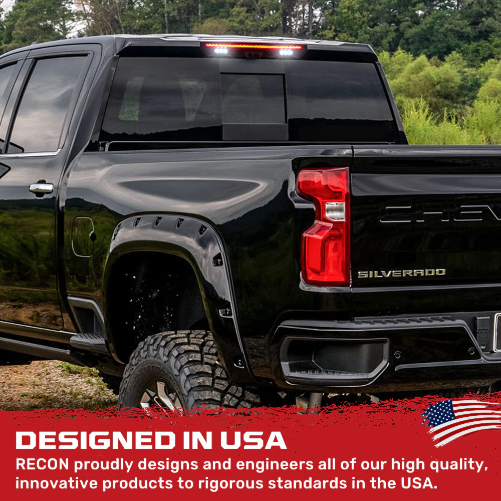 2020-2026+ GMC Sierra Chevy Silverado Smoked Clear LED 3rd Brake Light - Image 12