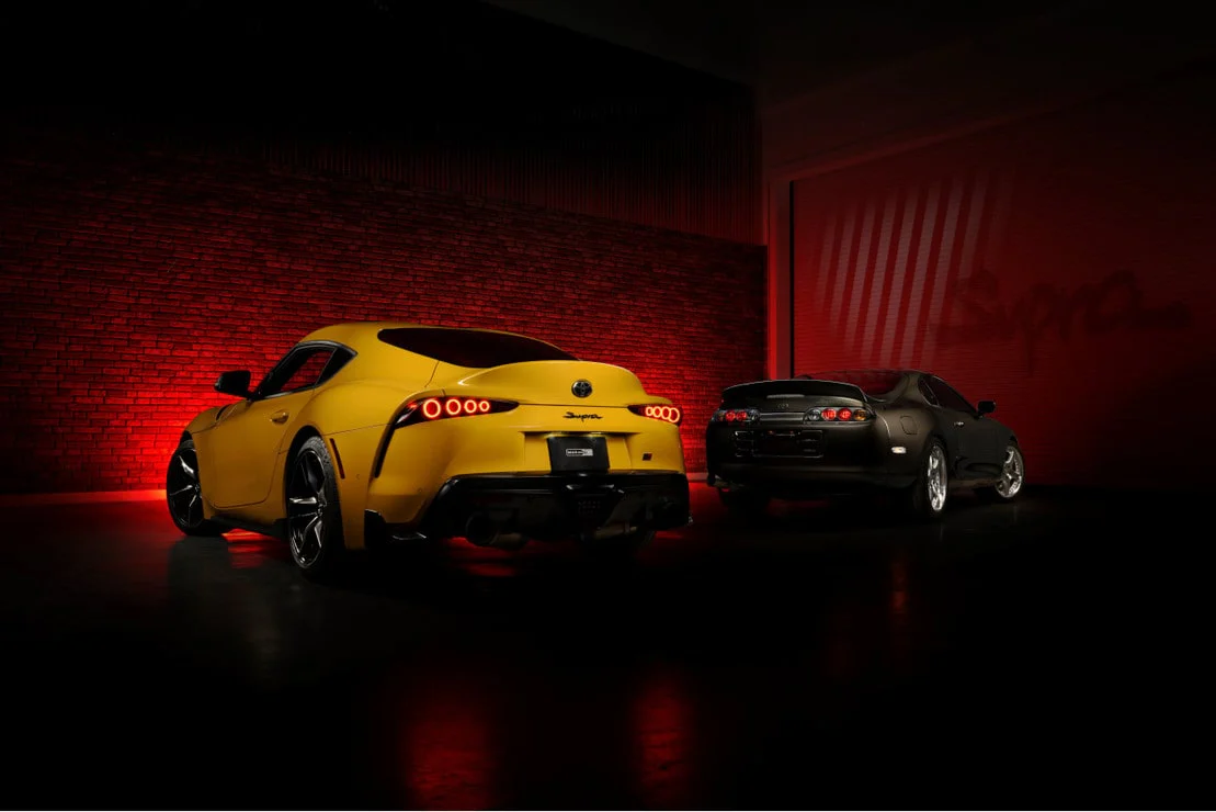 2020+ Toyota Supra Smoked Red XB LED Tail Lights Assemblies - Image 8