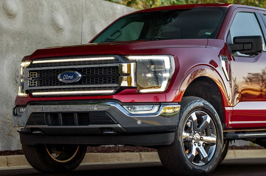 2021-2023 Ford F150 White LED DRL Projector Headlights - Image 3
