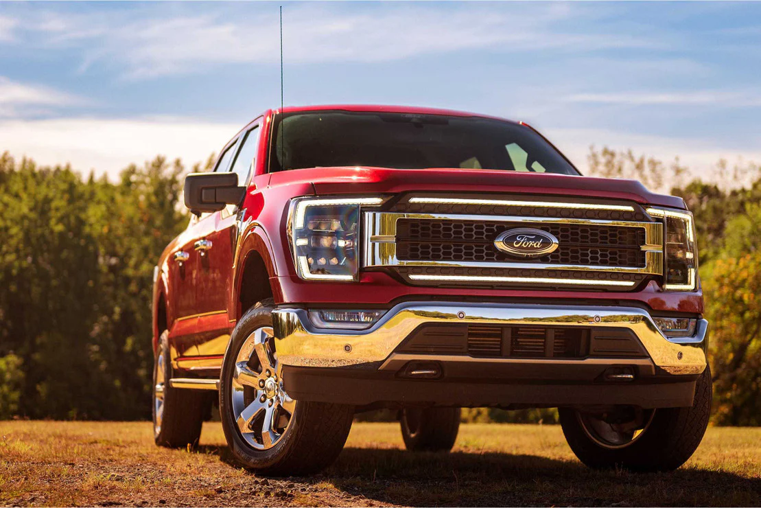 2021-2023 Ford F150 White LED DRL Projector Headlights - Image 7