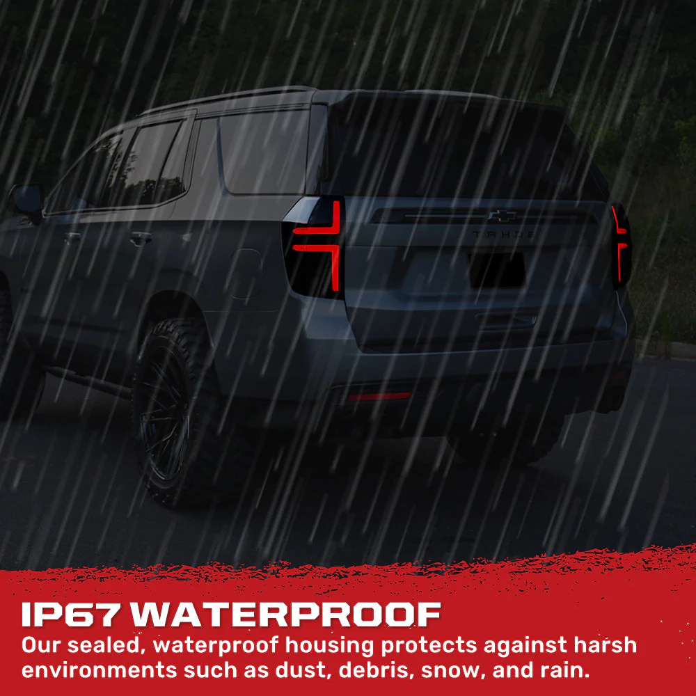 2021-2024 Chevy Tahoe Suburban Smoked Scanning LED Tail Lights - Image 7